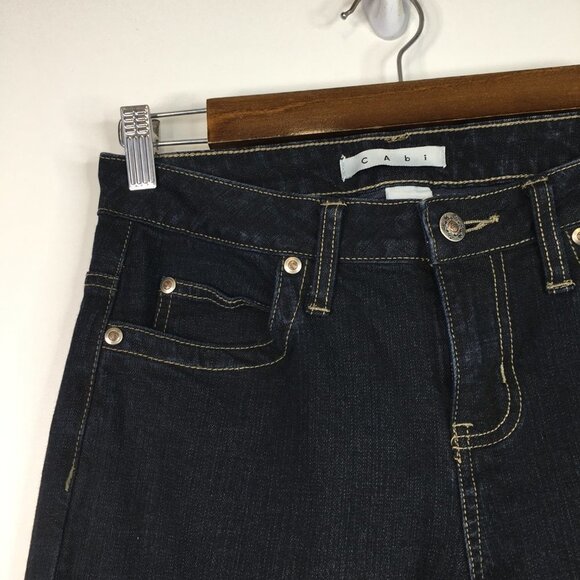 CAbi Dark Wash Wide Leg Jeans Style #895 Size 2 - Picture 5 of 10